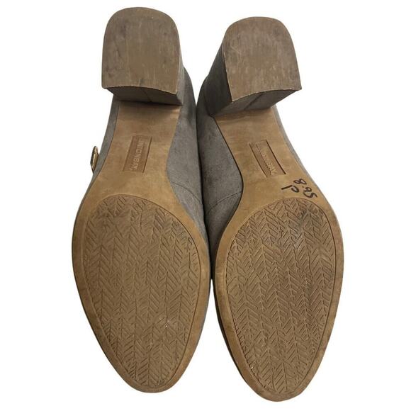 Unionbay Gray Faux Suede Triple Strap Mary Jane Block Heel Women's Size 7.5 - Picture 6 of 7
